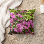 トロピカルパープルブーゲンビリアフローラ クッション (ブランケット)