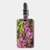 トロピカルパープルブーゲンビリアフローラ ラゲッジタグ (正面縦)