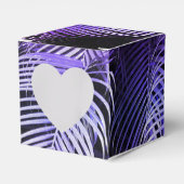 トロピカルパープル葉パームハートお願いボックス フェイバーボックス (正面サイド)