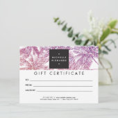 トロピカルパープル/ピンクグリッターパームズギフトカード (スタンド正面)