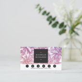 トロピカルパープル/ピンクグリッターパームズロイヤリティカード ロイヤリティカード (スタンド正面)