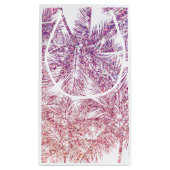 トロピカルパープル/ピンクグリッターパームズ抱き枕 スモールペーパーバッグ (裏面)