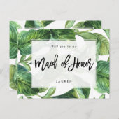 トロピカルパームが私のメイド・オブ・オーナー（花嫁付き添い人） 案内ポストカード (正面/裏面)