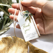 トロピカルパームとビーチブライダルシャワーありがとう ギフトタグ