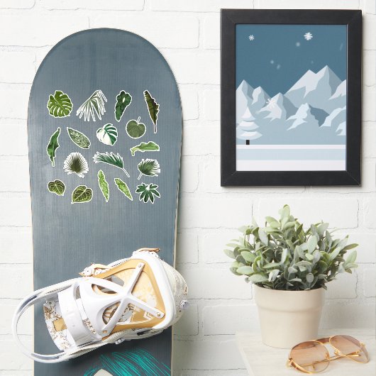 トロピカルパームのステッカーとアイコ離れン シール (スノーボード)