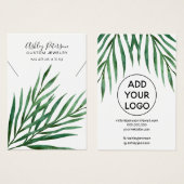 トロピカルパームのロゴジュエリーネックレスディスプレイ (正面&裏面)