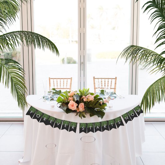 トロピカルパームの夜空に永遠が今始まる バンティングフラッグ