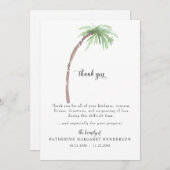 トロピカルパームの死別葬礼 サンキューカード (正面/裏面)
