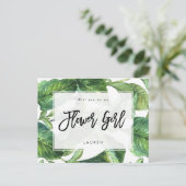 トロピカルパームは私のフラワーガールカード 案内ポストカード (スタンド正面)