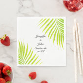 トロピカルパームウェディンググリタリーグリーン金ゴールド2023 スタンダードランチョンナプキン (インサイチュ)