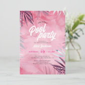 トロピカルパームウォーターカラープールパーティースイート16 招待状 (スタンド正面)