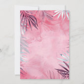 トロピカルパームウォーターカラープールパーティースイート16 招待状 (裏面)