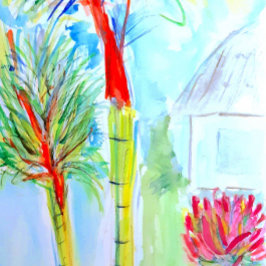 トロピカルパームエプロンbyアリエラ&リリーデザイン エプロン