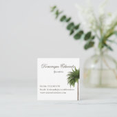 トロピカルパームエレガントツシンプルリースタイリッシュ スクエア名刺 (スタンド正面)