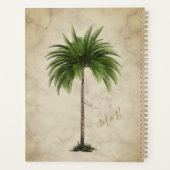 トロピカルパームエレガントツモダン金ゴールド結婚ズ プランナー手帳 (裏面)