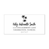 トロピカルパームエレガントツリーのアドレス セルフインキングスタンプ (デザイン)