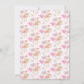 トロピカルパームエレガントツリーのクリスマス 招待状 (裏面)