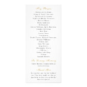 トロピカルパームエレガントツリービーチ結婚式プログラム ラックカード (裏面)