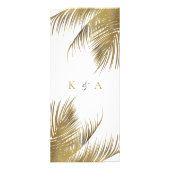 トロピカルパームエレガントツリービーチ結婚式メニュー ラックカード (裏面)