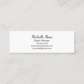 トロピカルパームエレガントツリー植物金ゴールド スキニー名刺 (裏面)