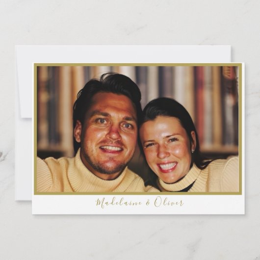 トロピカルパームエレガントモダン素朴の木結婚の セーブザデート (裏面)