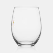 トロピカルパームエレガントリーフモノグラムビーチ結婚式 ステムなしワイングラス (左)