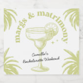 トロピカルパームカクテルバチェロレッテ週末 リキュールボトルラベル (シングルラベル)