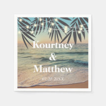 トロピカルパームカスタムウェディングビーチストリングライト