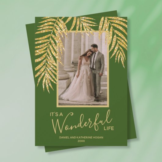 トロピカルパームクリスマスフォト シーズンカード