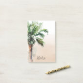 トロピカルパームグラデーションツリー ポストイット (デスク上)