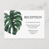 トロピカルパームグリーンリーフ披露宴 エンクロージャーカード (正面)