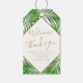 トロピカルパームグリーン ビーチアイランド ウェディングギフト ギフトタグ (正面)