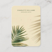 トロピカルパームシャドウジュエリーディスプレイカード 名刺 (正面)