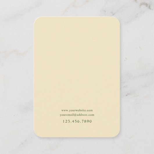 トロピカルパームシャドウジュエリーディスプレイカード 名刺 (裏面)