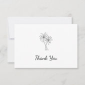 トロピカルパームシンプルツリーエレガントブライダルシャワー サンキューカード (正面)