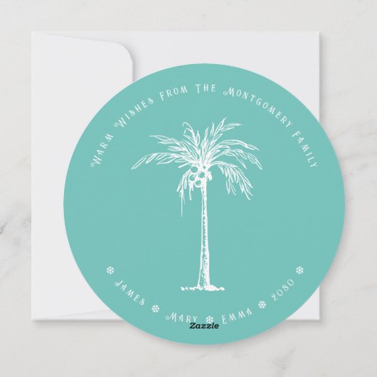 トロピカルパームシーズ&グリーティングクリスマスフォト シーズンカード (裏面)