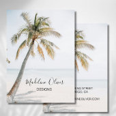 トロピカルパームシーン海ビーチイヤリングディスプレイ 名刺