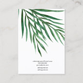 トロピカルパームジュエリーイヤリングディスプレイ 名刺 (裏面)