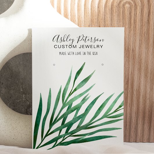 トロピカルパームジュエリーイヤリングディスプレイ 名刺