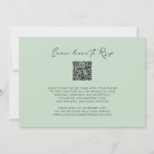 トロピカルパームスカリグラフィー宛先ウェディング請求書 招待状 (裏面)