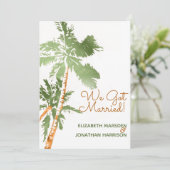 トロピカルパームズたった今結婚しました発表披露宴 招待状 (スタンド正面)
