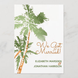 トロピカルパームズたった今結婚しました発表披露宴 招待状