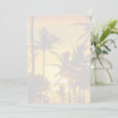 トロピカルパームズのブランクプリント可能な結婚式用紙 (スタンド正面)