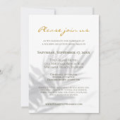 トロピカルパームズオーキッドシャドウビーチたった今結婚しました 招待状 (裏面)