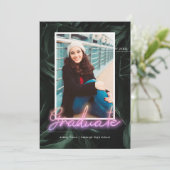 トロピカルパームズネオン |卒業写真パーティー 招待状 (スタンド正面)