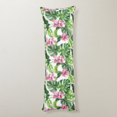 トロピカルパームズプリント抱き枕 ボディピロー (裏面 (縦))