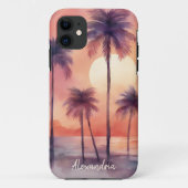 トロピカルパームズモノグラム Case-Mate iPhoneケース (裏面)