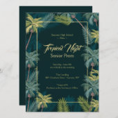 トロピカルパームズ5x7招待状 招待状 (正面/裏面)