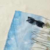 トロピカルパームズ ネオン | モノグラム バチェロレッテ ビーチタオル (インサイチュ)