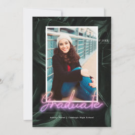 トロピカルパームズ ネオン | 卒業写真パーティー 招待状